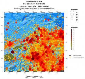 regional magnitude historical seismicity