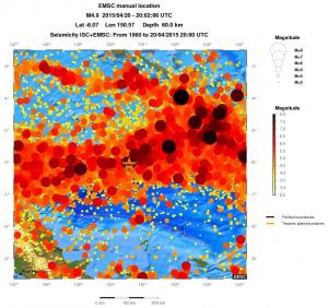regional magnitude historical seismicity