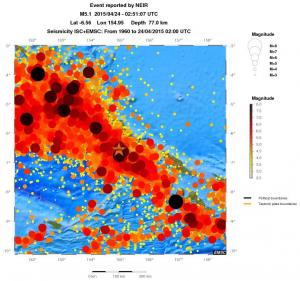 regional magnitude historical seismicity
