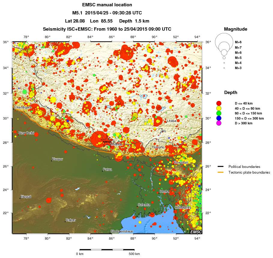 wide historical seismicity