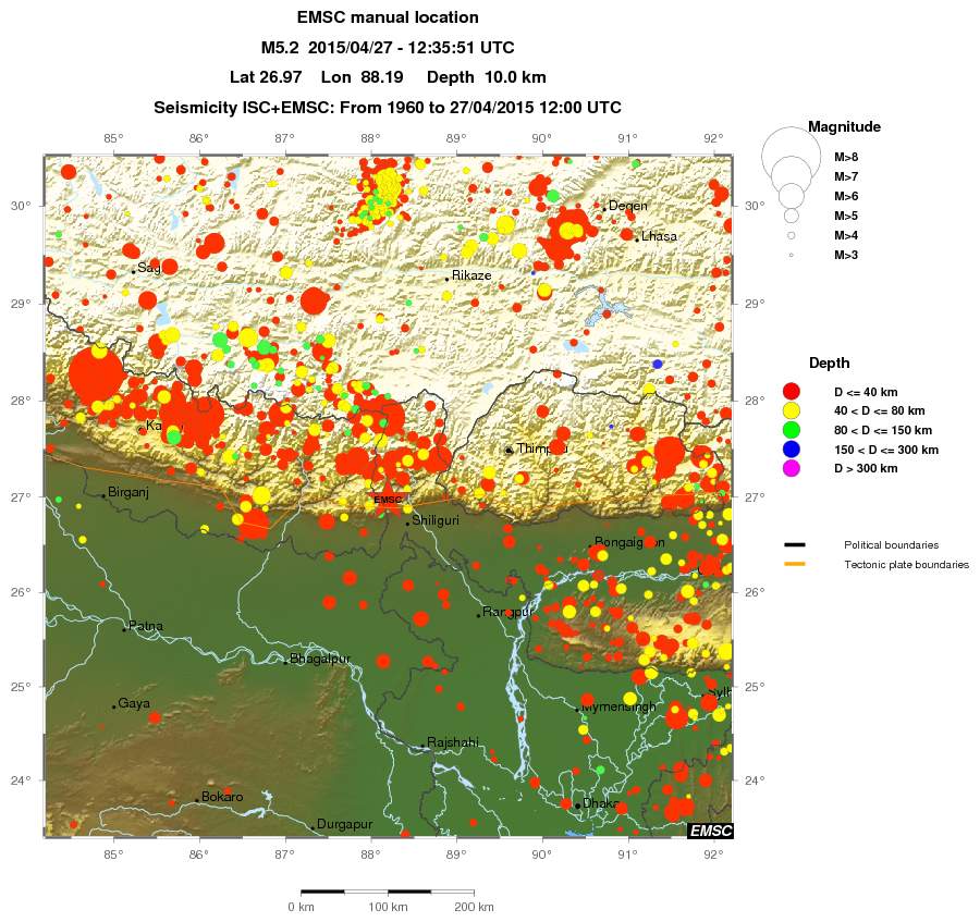 regional historical seismicity