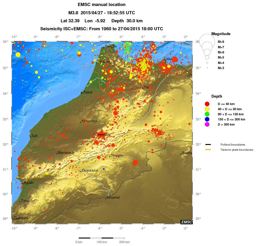 regional historical seismicity