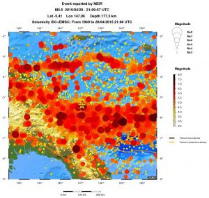 regional magnitude historical seismicity