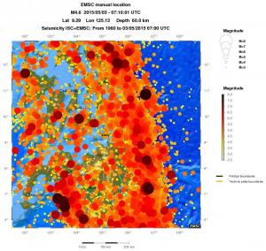 regional magnitude historical seismicity