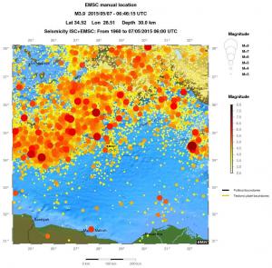 regional magnitude historical seismicity