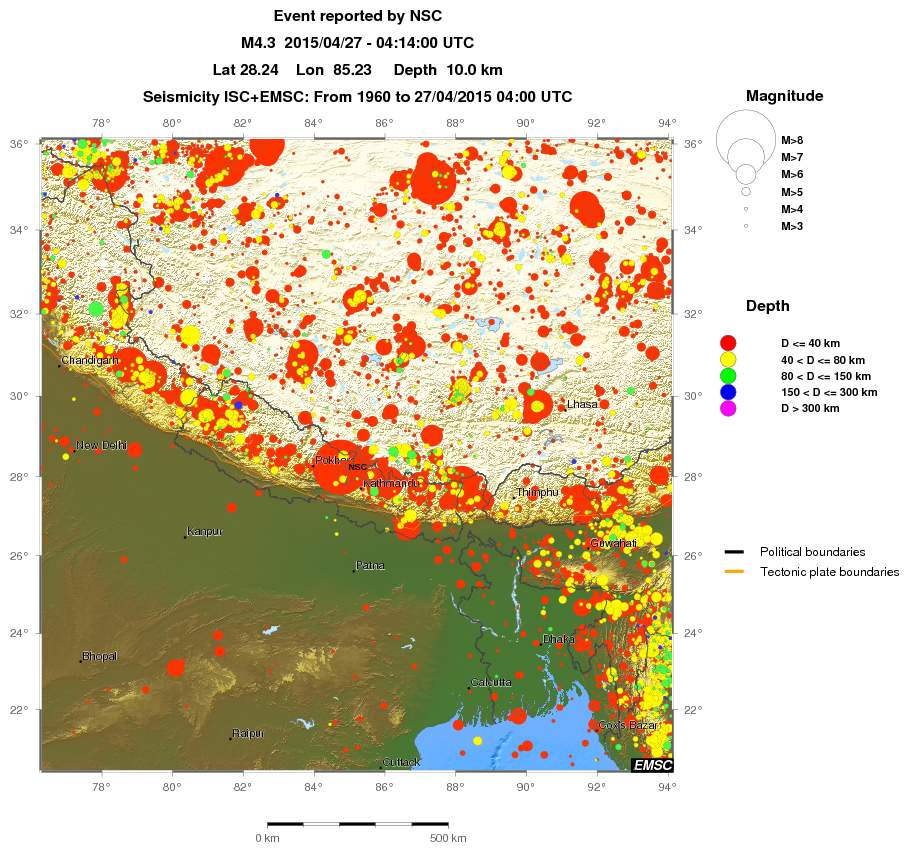 wide historical seismicity