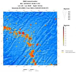regional magnitude historical seismicity