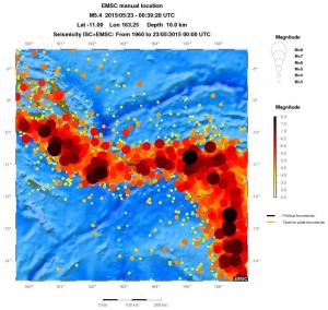 regional magnitude historical seismicity