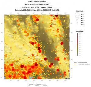 regional magnitude historical seismicity