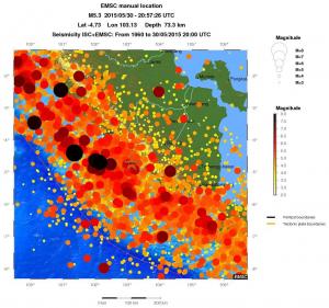 regional magnitude historical seismicity