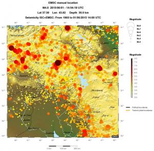 regional magnitude historical seismicity