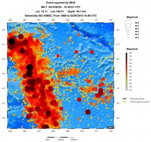 regional magnitude historical seismicity