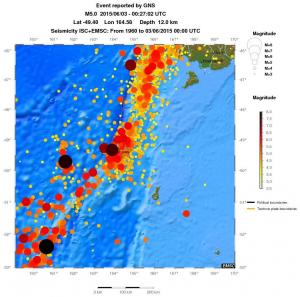 regional magnitude historical seismicity