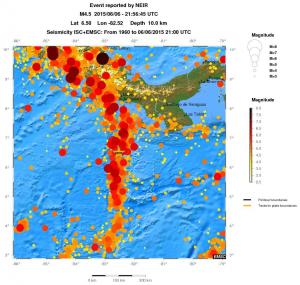 regional magnitude historical seismicity