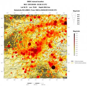 regional magnitude historical seismicity