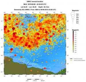 regional magnitude historical seismicity