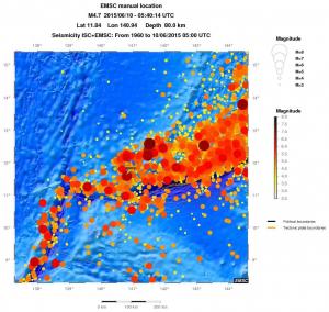 regional magnitude historical seismicity