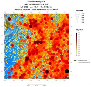 regional magnitude historical seismicity
