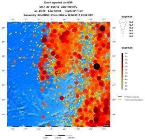 regional magnitude historical seismicity