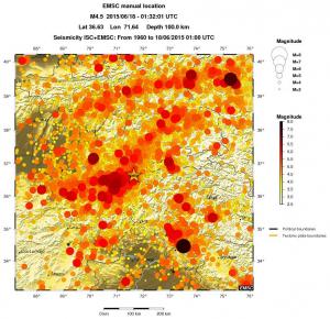 regional magnitude historical seismicity