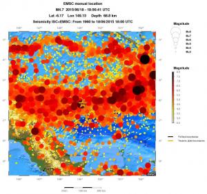 regional magnitude historical seismicity