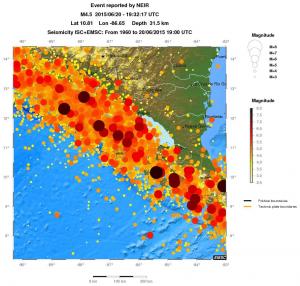 regional magnitude historical seismicity