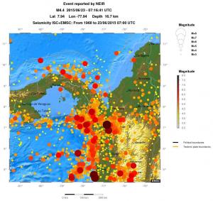 regional magnitude historical seismicity