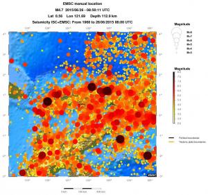 regional magnitude historical seismicity