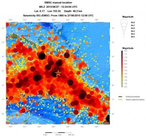 regional magnitude historical seismicity