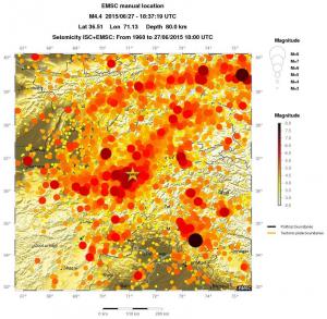 regional magnitude historical seismicity