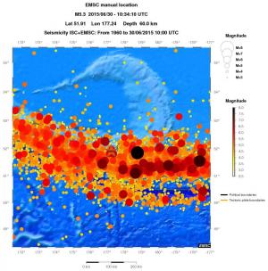 regional magnitude historical seismicity