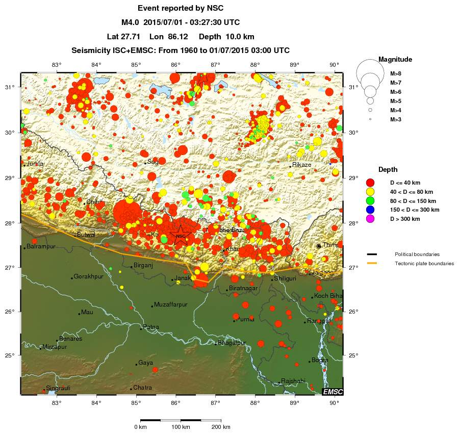 regional historical seismicity