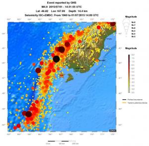 regional magnitude historical seismicity
