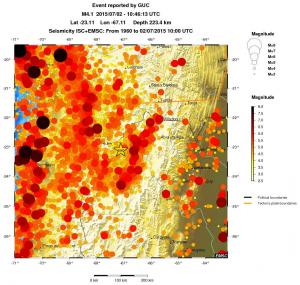 regional magnitude historical seismicity