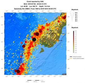 regional magnitude historical seismicity