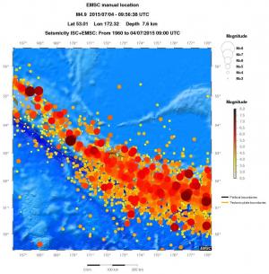 regional magnitude historical seismicity