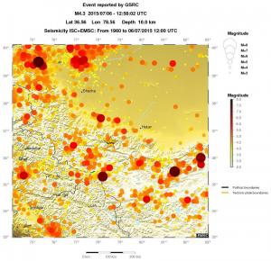 regional magnitude historical seismicity