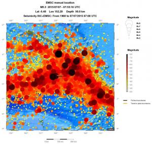 regional magnitude historical seismicity