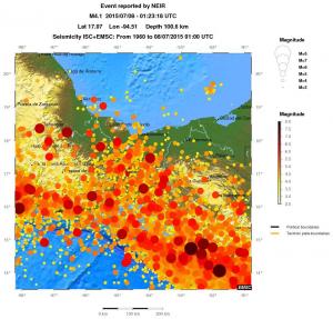 regional magnitude historical seismicity