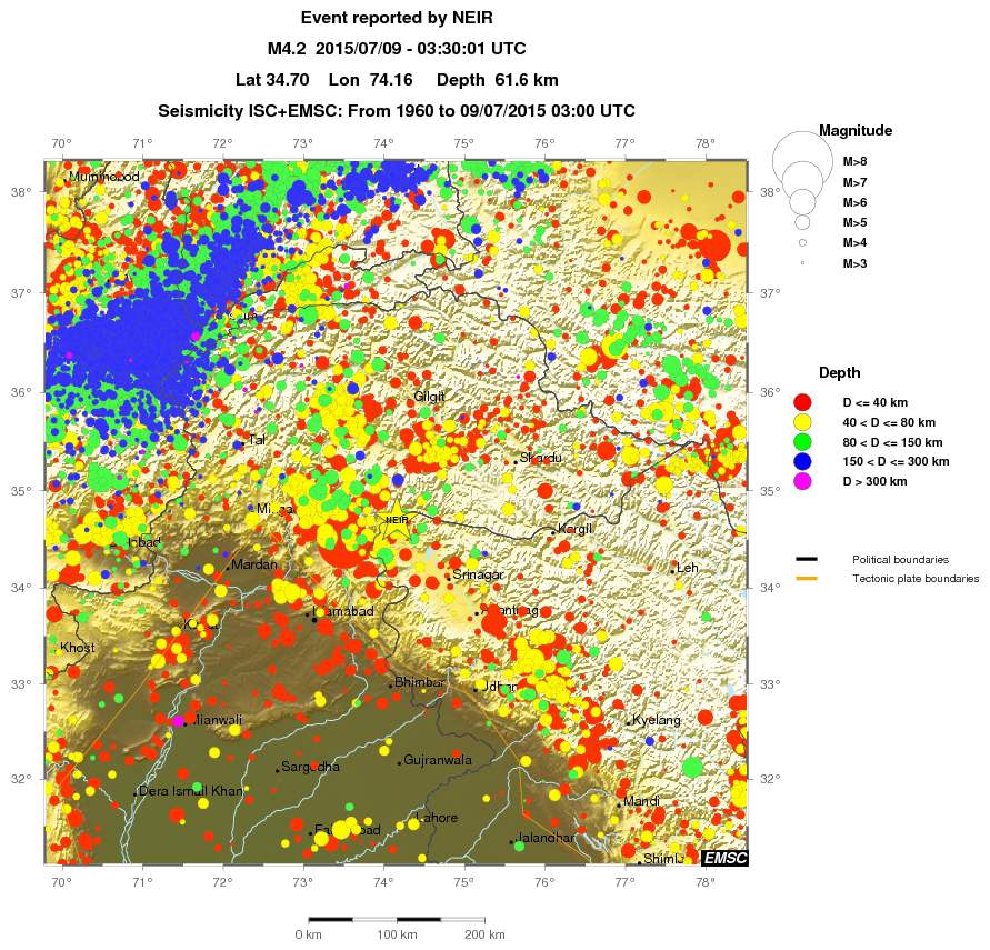 regional historical seismicity