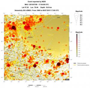 regional magnitude historical seismicity
