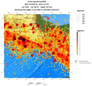 regional magnitude historical seismicity