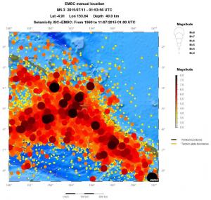 regional magnitude historical seismicity