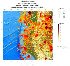 regional magnitude historical seismicity