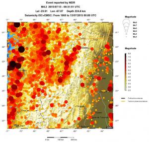 regional magnitude historical seismicity