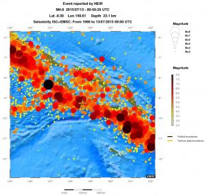 regional magnitude historical seismicity