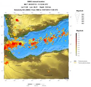 regional magnitude historical seismicity
