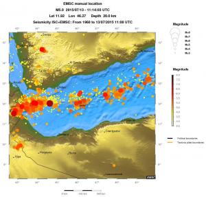 regional magnitude historical seismicity