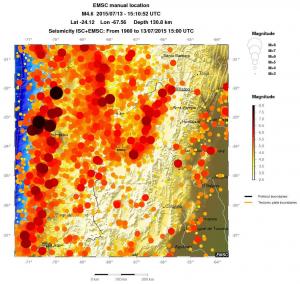 regional magnitude historical seismicity