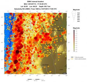 regional magnitude historical seismicity